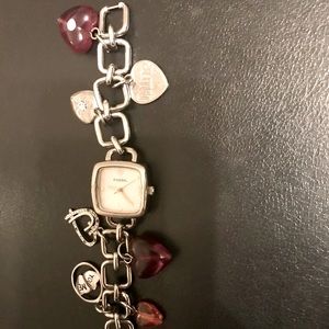 Fossil “heart charm” watch